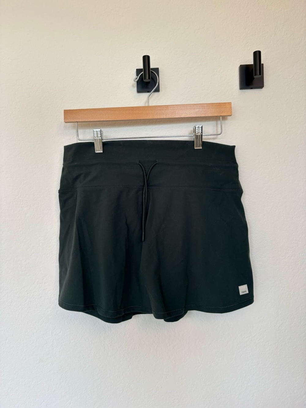 Vuori Dark Green Athletic Skort with Drawcord Waist